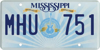 MS license plate MHU751