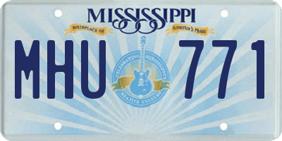 MS license plate MHU771