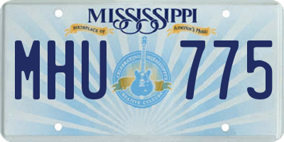 MS license plate MHU775