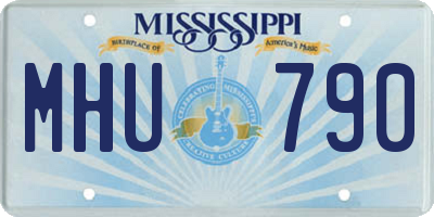 MS license plate MHU790