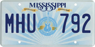 MS license plate MHU792