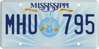 MS license plate MHU795
