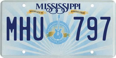 MS license plate MHU797