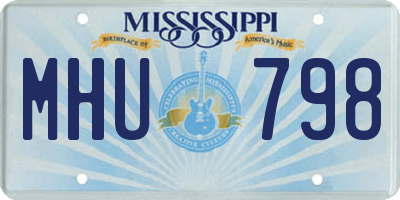 MS license plate MHU798