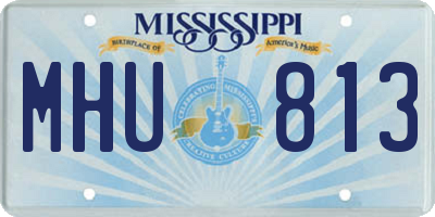 MS license plate MHU813