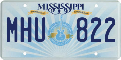 MS license plate MHU822