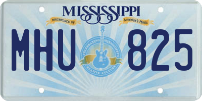 MS license plate MHU825