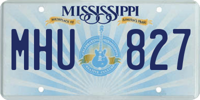 MS license plate MHU827