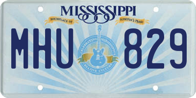 MS license plate MHU829