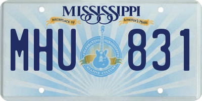 MS license plate MHU831