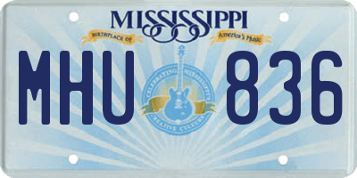 MS license plate MHU836