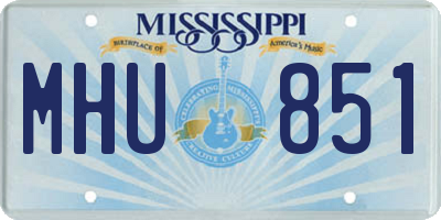 MS license plate MHU851