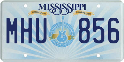 MS license plate MHU856