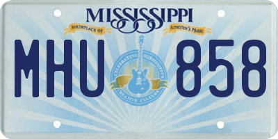 MS license plate MHU858