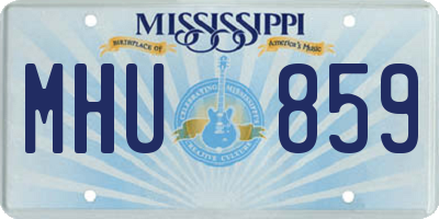 MS license plate MHU859