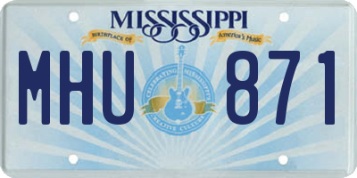 MS license plate MHU871