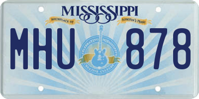 MS license plate MHU878