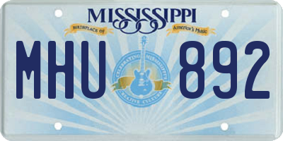 MS license plate MHU892