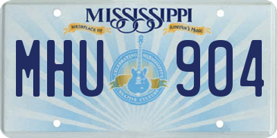 MS license plate MHU904