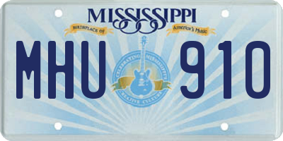 MS license plate MHU910