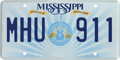 MS license plate MHU911