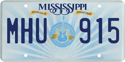MS license plate MHU915