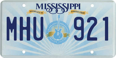 MS license plate MHU921