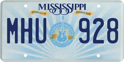 MS license plate MHU928