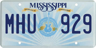 MS license plate MHU929