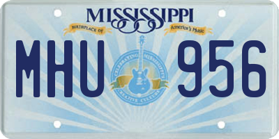 MS license plate MHU956