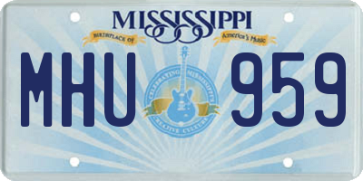 MS license plate MHU959