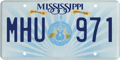 MS license plate MHU971