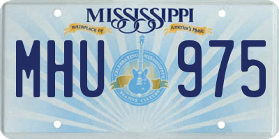 MS license plate MHU975