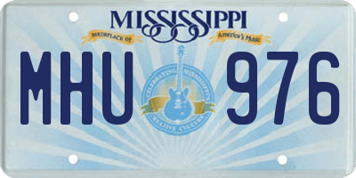 MS license plate MHU976