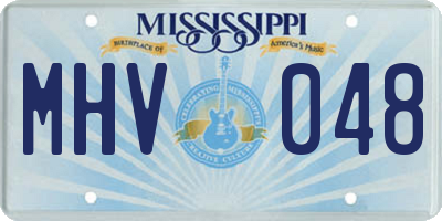 MS license plate MHV048
