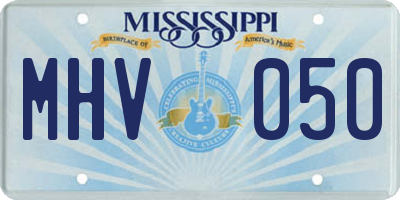 MS license plate MHV050
