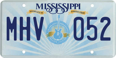 MS license plate MHV052