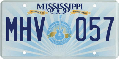 MS license plate MHV057