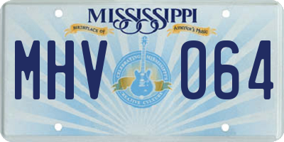 MS license plate MHV064