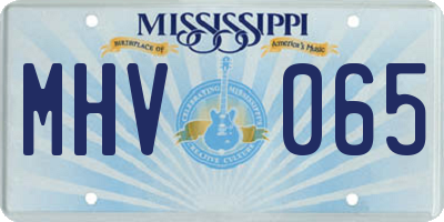 MS license plate MHV065