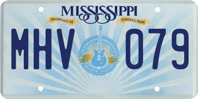 MS license plate MHV079