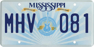 MS license plate MHV081