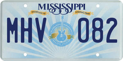 MS license plate MHV082