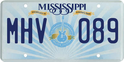 MS license plate MHV089