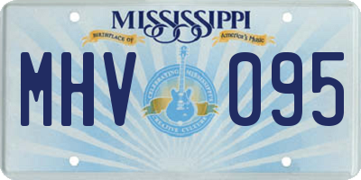MS license plate MHV095