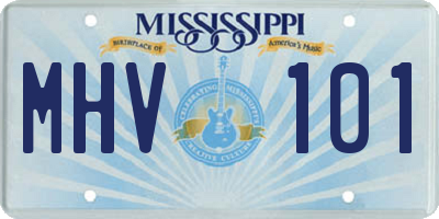 MS license plate MHV101