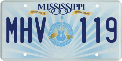 MS license plate MHV119