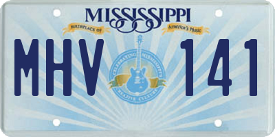 MS license plate MHV141