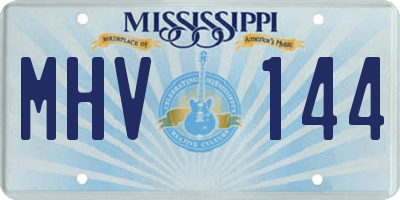 MS license plate MHV144