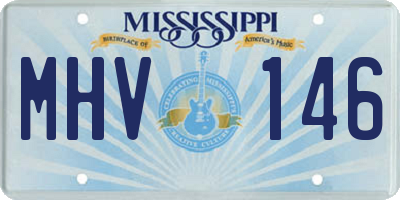 MS license plate MHV146